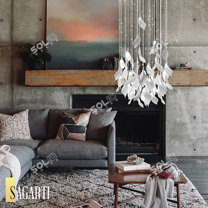 Sagarti Espira Suspension Lamp - Elegant Lighting Solution 3D model image 3