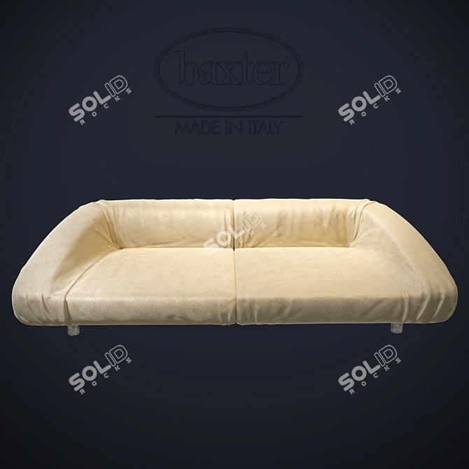 Baxter Fold Sofa: Sleek & Stylish 3D model image 1