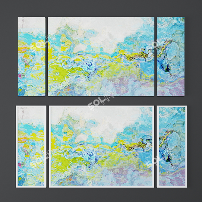 Abstract Art Set by Finnell Fine Art 3D model image 3