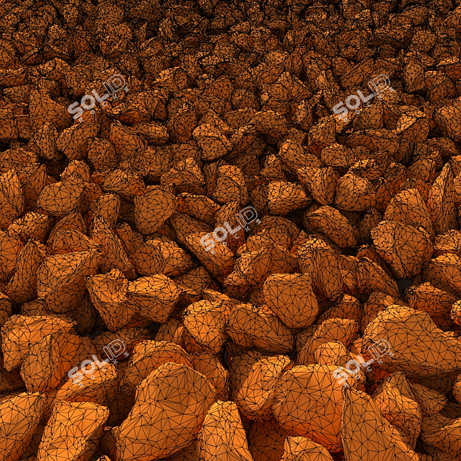 Gravel Road Texture - 3D Max+Fbx 3D model image 3