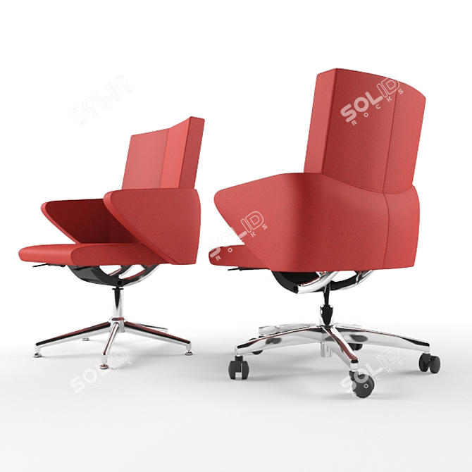 Luxury Executive Office Chair Set 3D model image 3