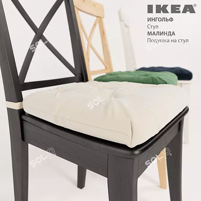 Stylish and Compact IKEA INGOLF 3D model image 2