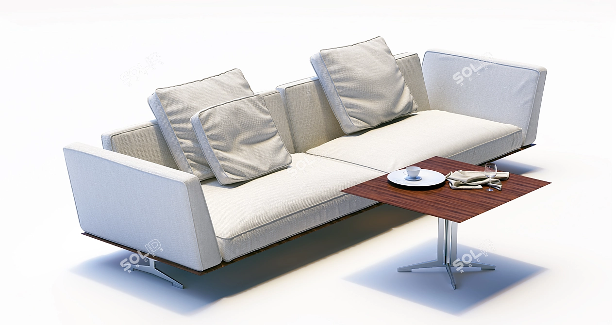 Flexform Sofa - Contemporary Couch 3D model image 3