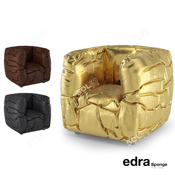 Comfort Plus: Edra Sponge Armchair 3D model image 1