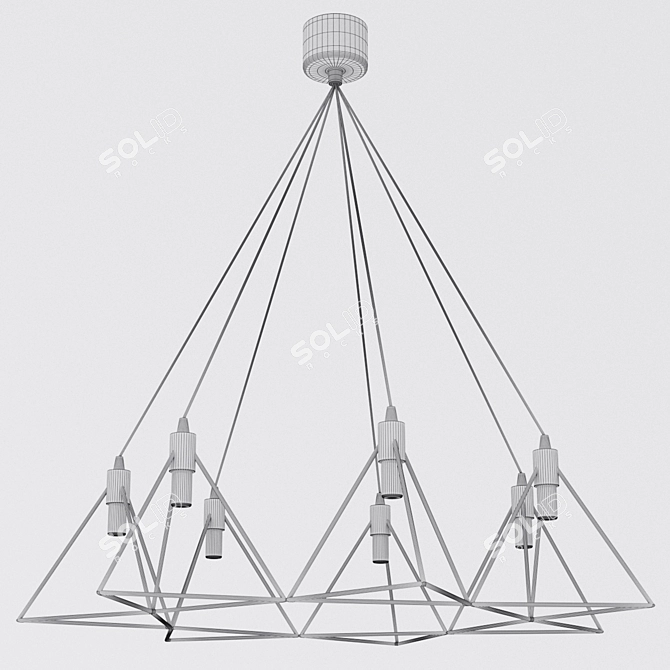 Elegant VITRUVIA Pendant Light 3D model image 2