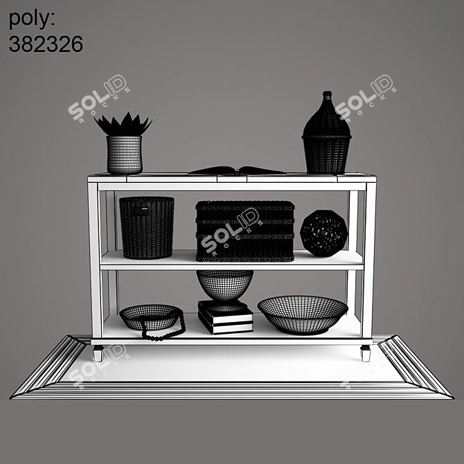 Sausalito Console Table: Elegant and Functional 3D model image 3