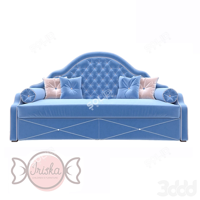 Iriska Children's Sofa Bed: Stylish & Functional 3D model image 4