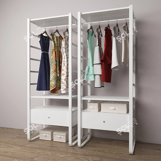 IKEA Women's Clothing: ELVARLI Open Storage System 3D model image 1