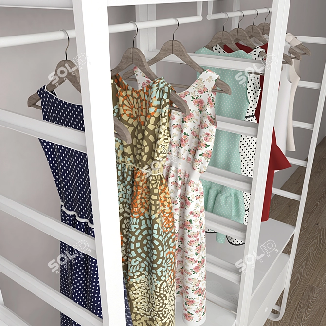 IKEA Women's Clothing: ELVARLI Open Storage System 3D model image 2