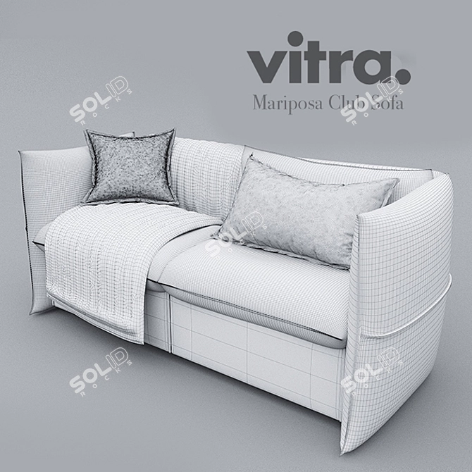 Luxurious Mariposa Club Sofa 3D model image 3