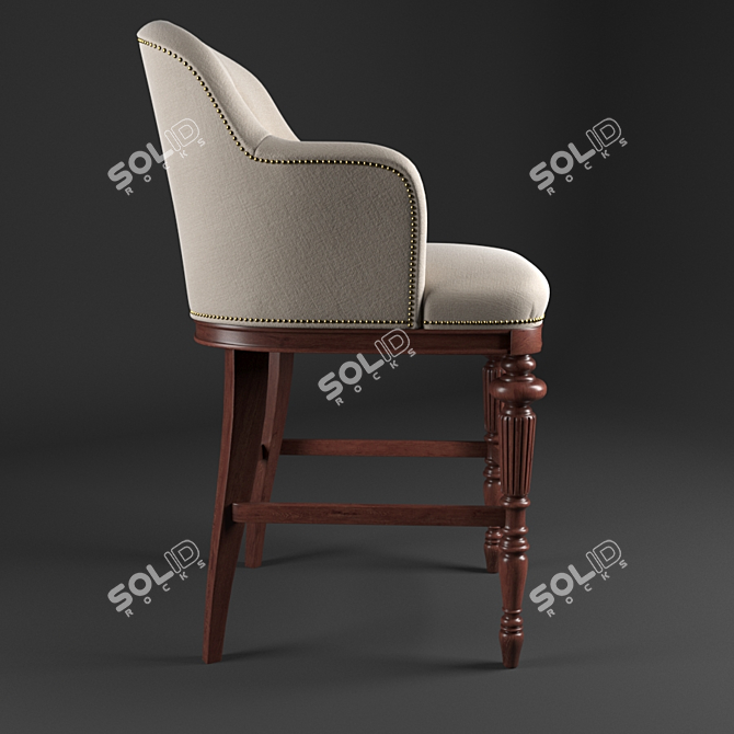 Boswell Swivel Bar Stool: Elegant Seating Solution | Frontgate 3D model image 2