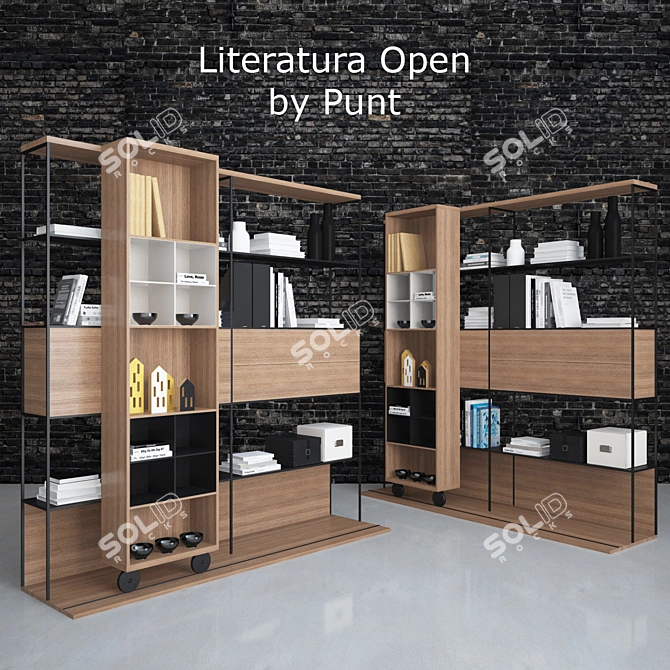 Literatura Open Bookshelf: Functional Elegance 3D model image 1