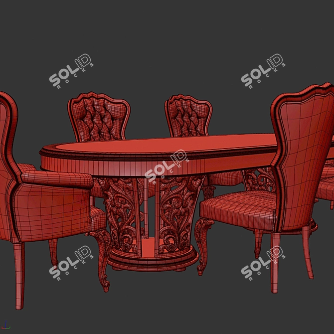 Carpanese Dining Group: Elegant Art Collection 3D model image 3