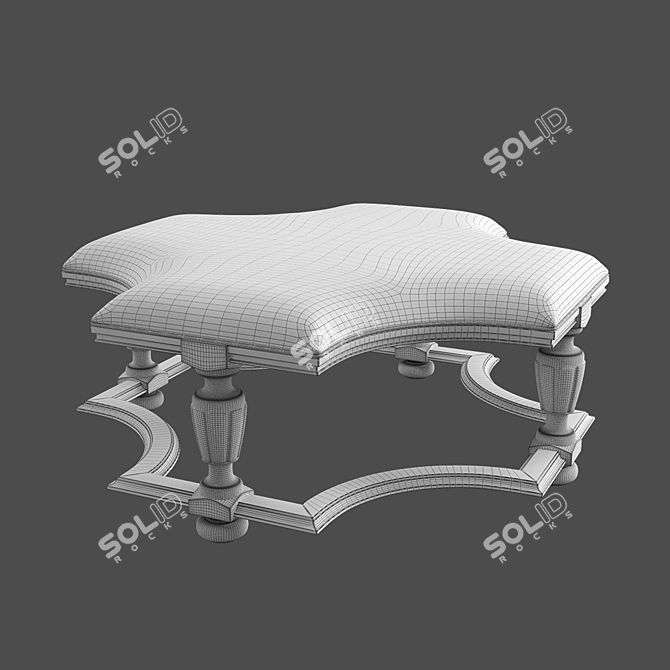 Northam Cocktail Ottoman: Fine Furniture Design at its Finest! 3D model image 3