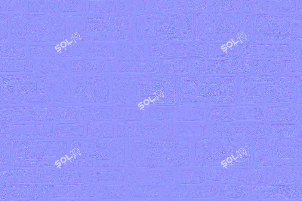 Title: Rustic Brick Wall Décor 3D model image 3