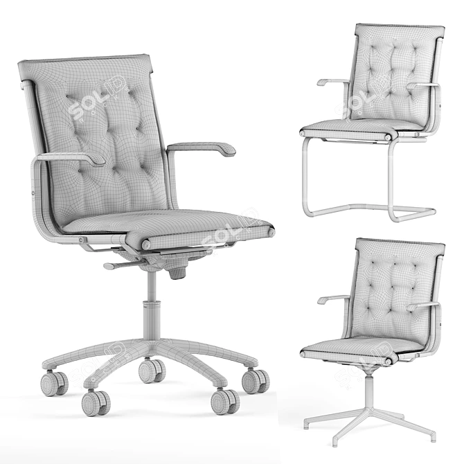 Luxurious Taylor D80 Armchair: Italian Craftsmanship 3D model image 2