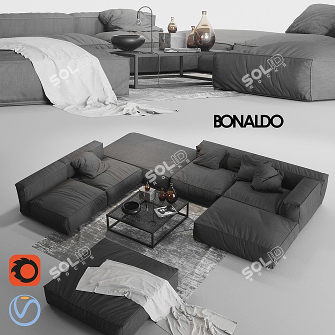 Modular Sofa Set: BONALDO Peanut B 3D model image 1