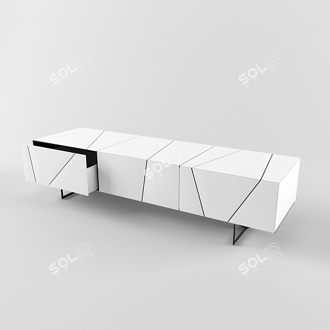 Versatile TV Stand: Max+Obj 3D model image 1