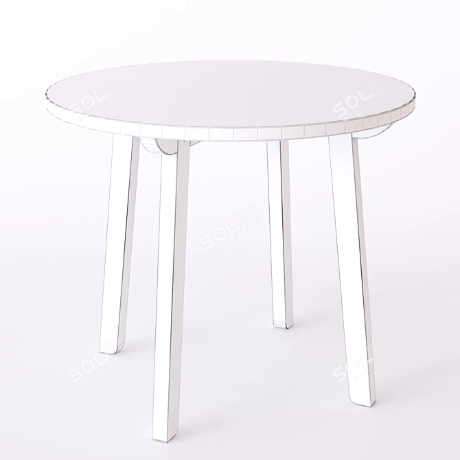 Round Pine Table by Ikea - Relaxing Atmosphere 3D model image 3