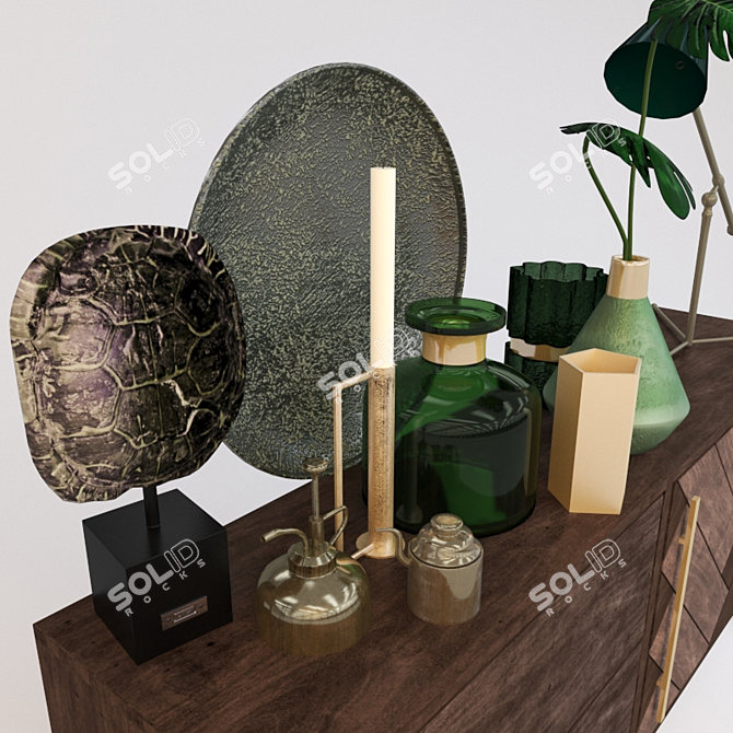 Title: Decorative Set Chest of Drawers 3D model image 2