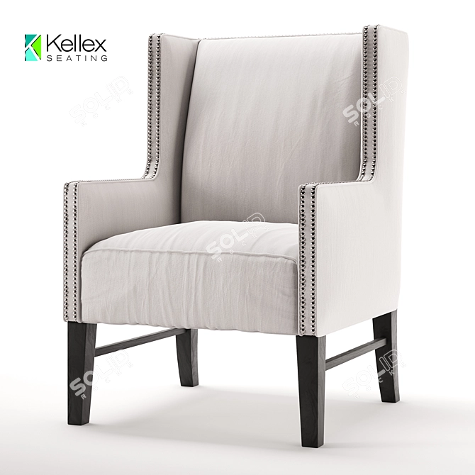 Elegant Genevieve Lounge Chair 3D model image 3