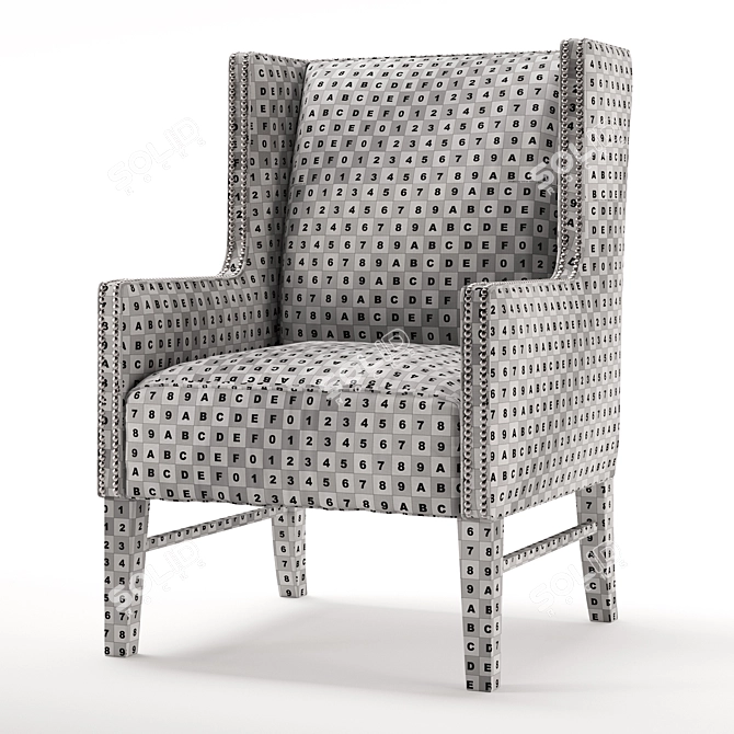 Elegant Genevieve Lounge Chair 3D model image 1