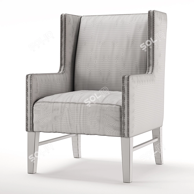 Elegant Genevieve Lounge Chair 3D model image 2