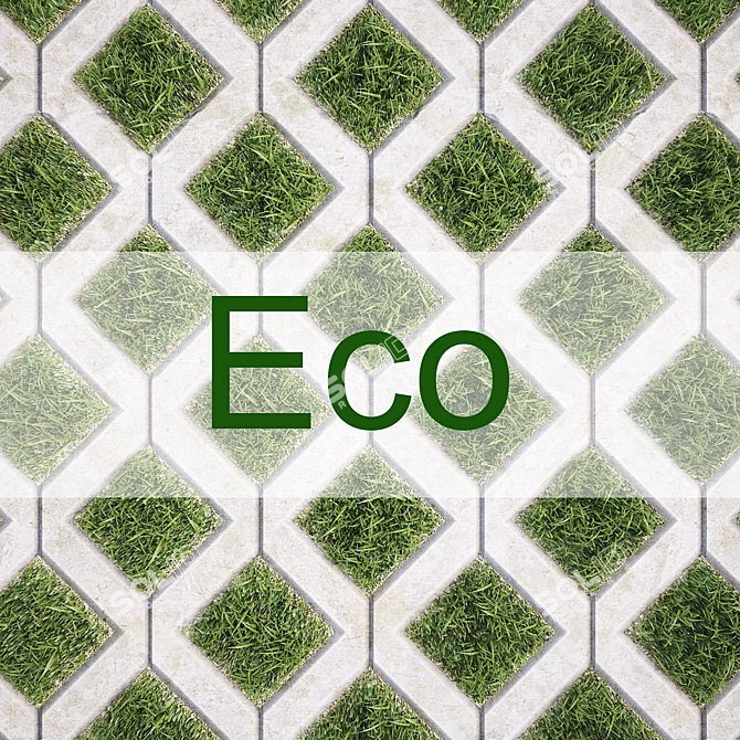  Eco Outdoor Grass Pavers 3D model image 2