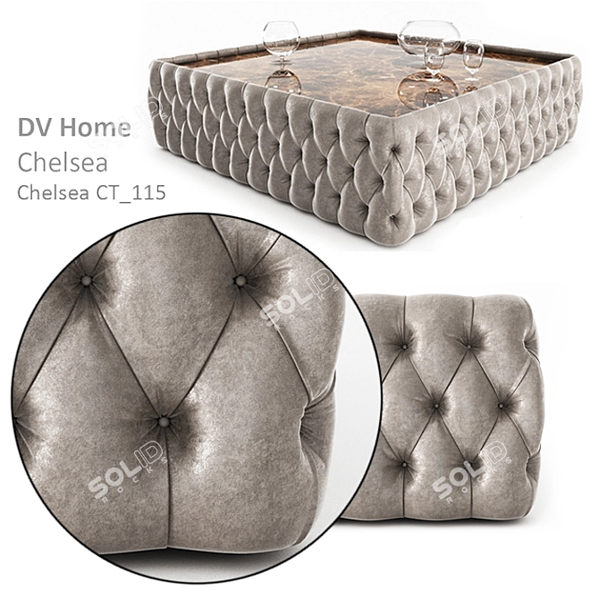 Elegant Chelsea Coffee Table - Luxury and Glamour 3D model image 2