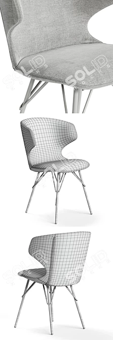 Modern Varaschin KLOE Chair and LINK Table 3D model image 3