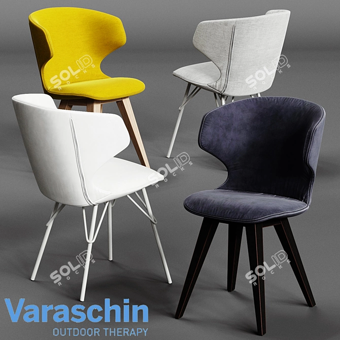 Varaschin KLOE Chair: Elegant and Versatile Seating 3D model image 1