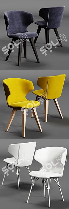 Varaschin KLOE Chair: Elegant and Versatile Seating 3D model image 2