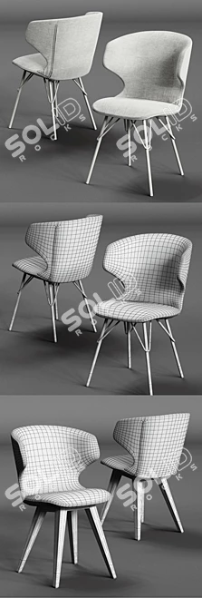 Varaschin KLOE Chair: Elegant and Versatile Seating 3D model image 3