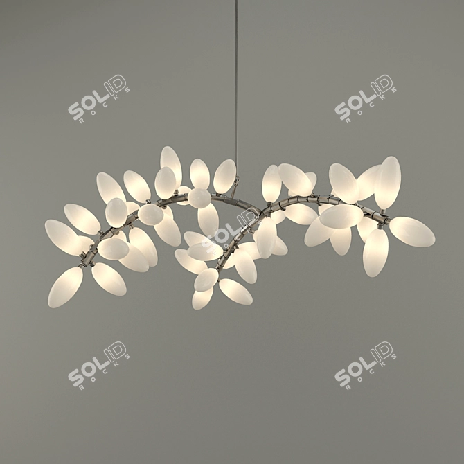Kingdom Drape Illuminated Pendant 3D model image 1