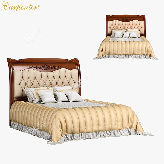 Modern Carpenter Bed Set 3D model image 1