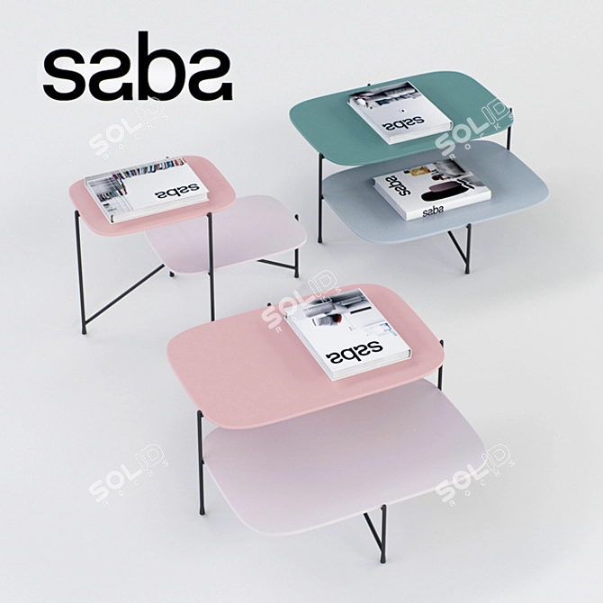 Saba Haiku Tables: Modern Elegance in Two Sizes 3D model image 1