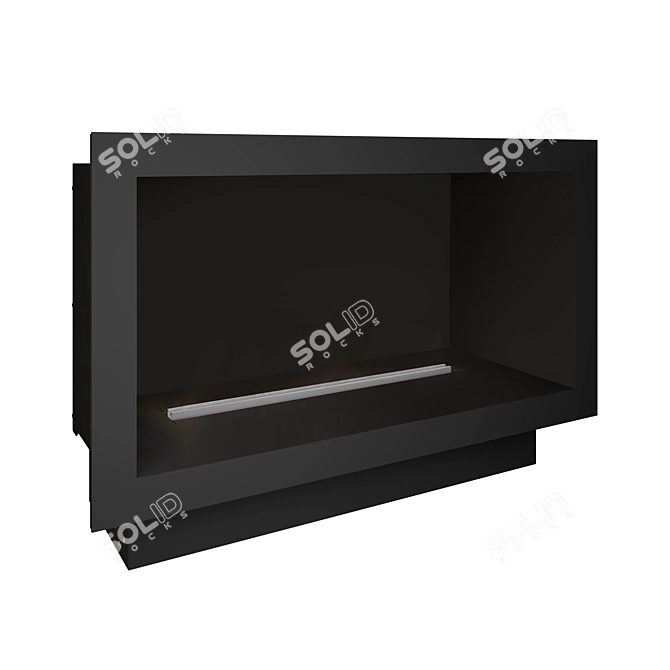 PrimeFire Bio-Fireplace: Automated Elegance 3D model image 1