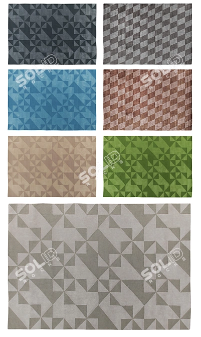 Elegant Amini & Carlo Colombo Rugs 3D model image 2