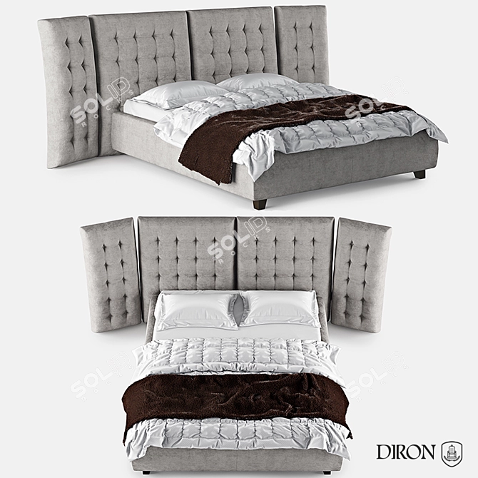 Diron Infinity Bed: Luxurious Comfort 3D model image 1