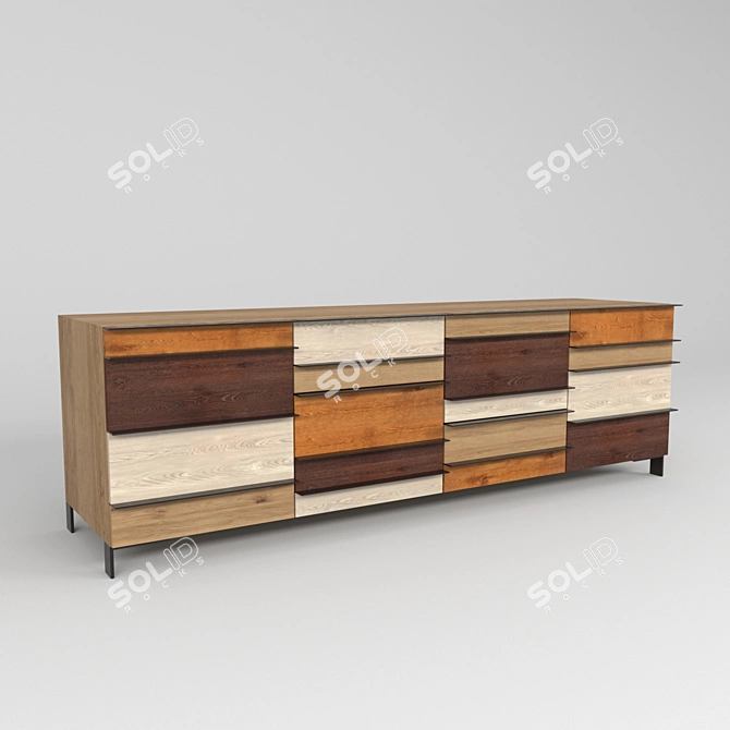 Colors Bois Sideboard: Modern Oak Design 3D model image 1