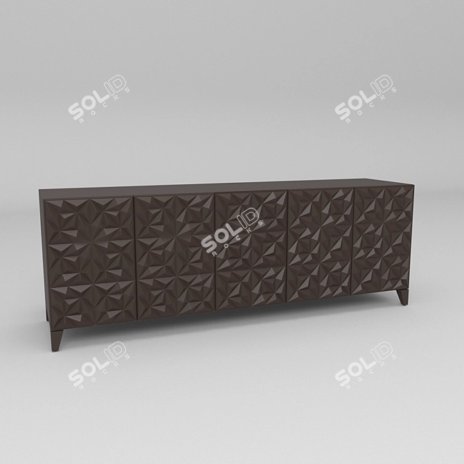 European Sideboard with Thermoplastic Foam Facade 3D model image 1