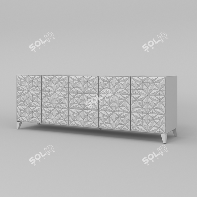European Sideboard with Thermoplastic Foam Facade 3D model image 3