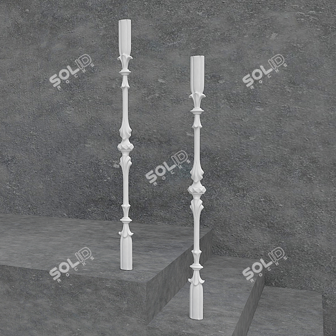 Metal Baluster 3D model image 2