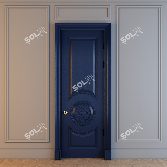 Sturdy Steel Entry Door 3D model image 1