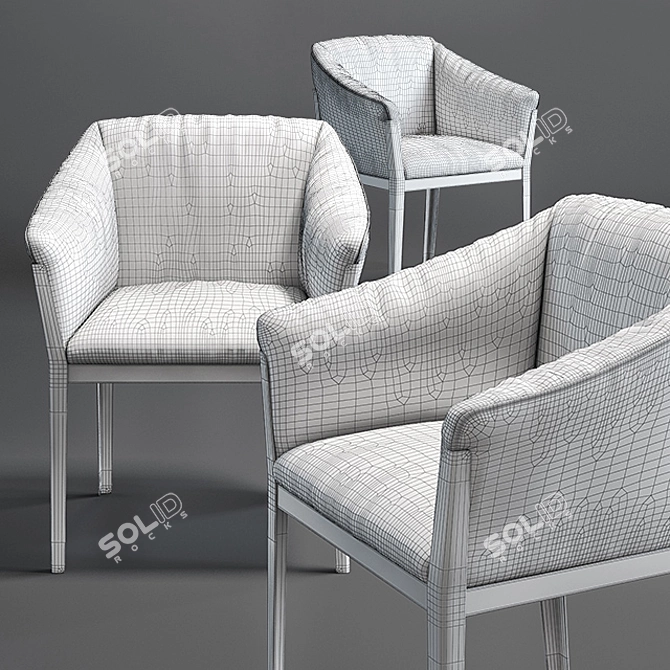 Italian Elegance: Cassina Cotone Armchair 3D model image 3
