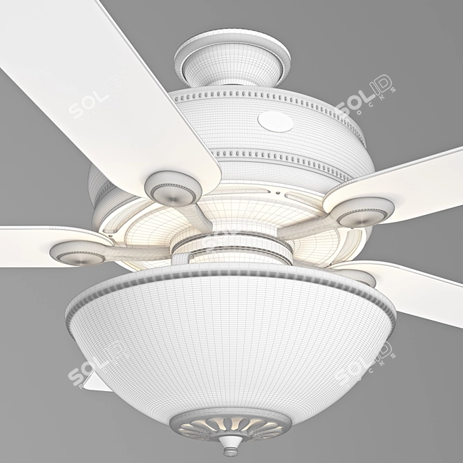 Westover Bronze 52" Ceiling Fan 3D model image 2