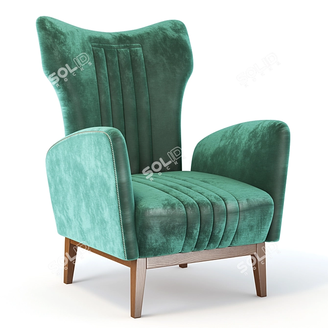 Elegant Loren Armchair - Stylish Addition to Any Space 3D model image 1