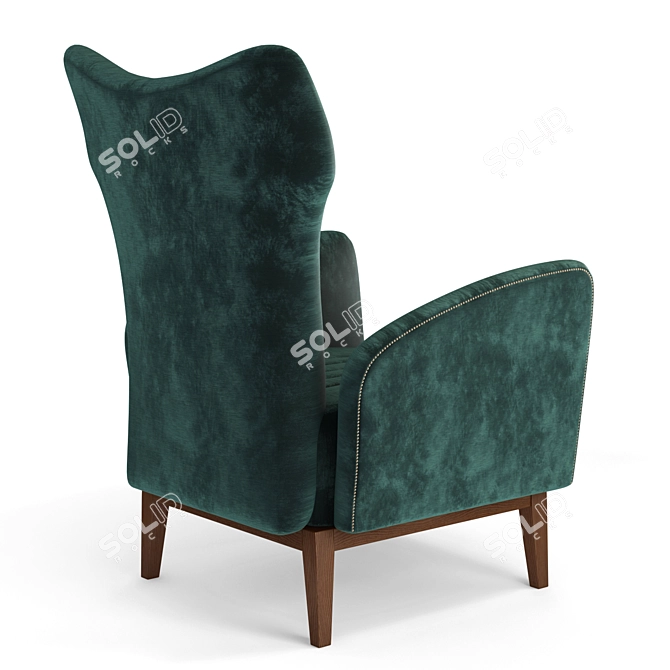 Elegant Loren Armchair - Stylish Addition to Any Space 3D model image 3