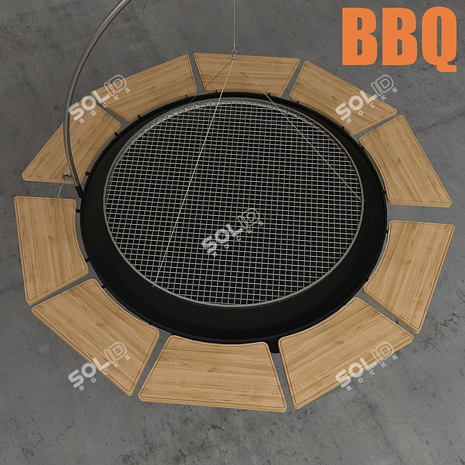 Outdoor BBQ Grill: Versatile and Professional 3D model image 2