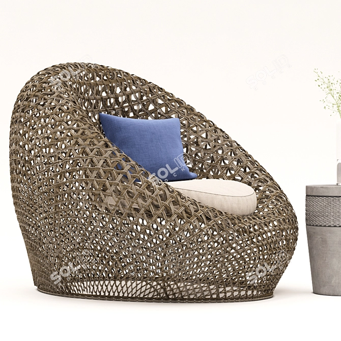 Nido Chair & Cosimo Side Table Set 3D model image 2